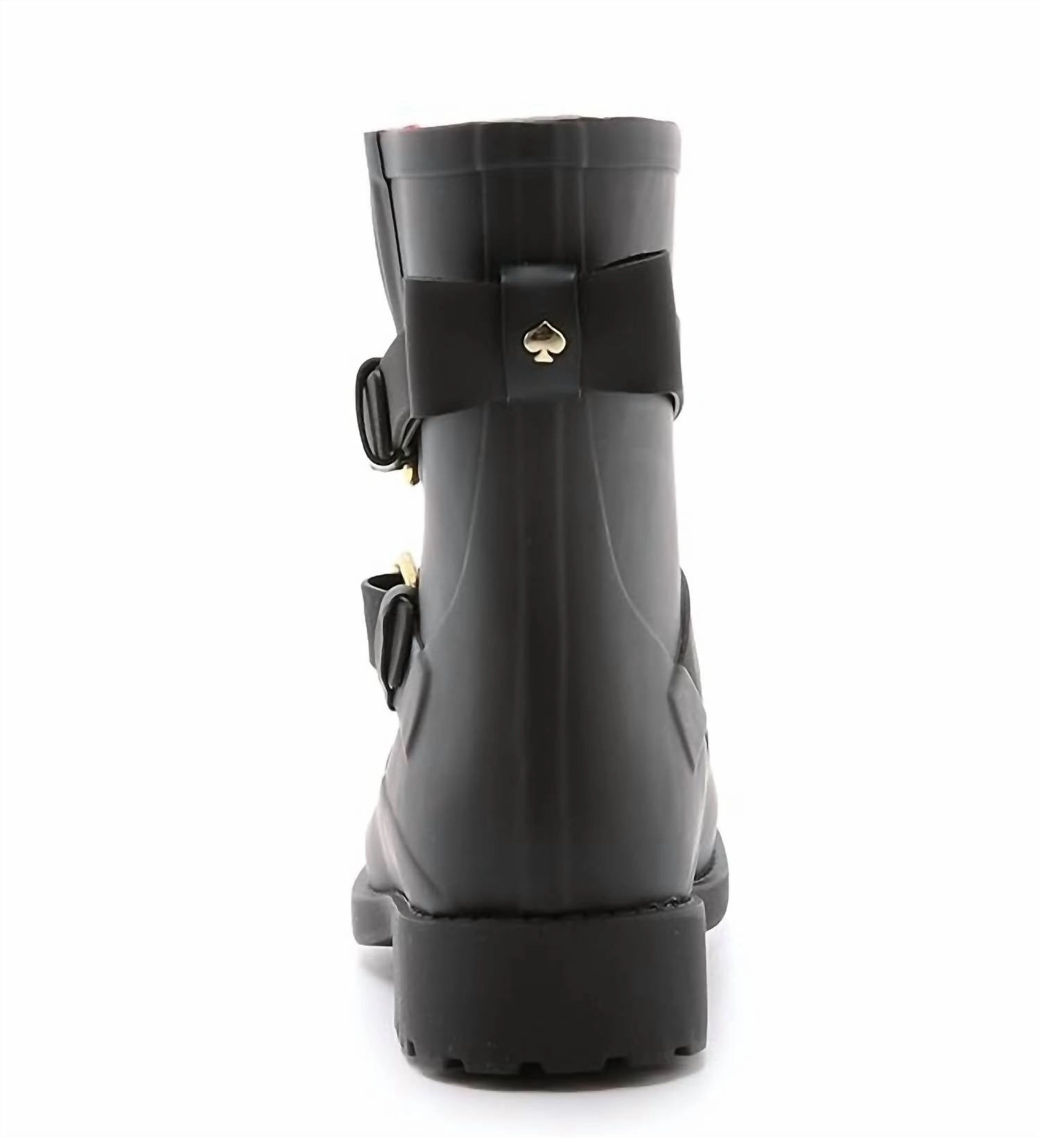 Women's Pamela Moto Rubber Rain Boots In Black