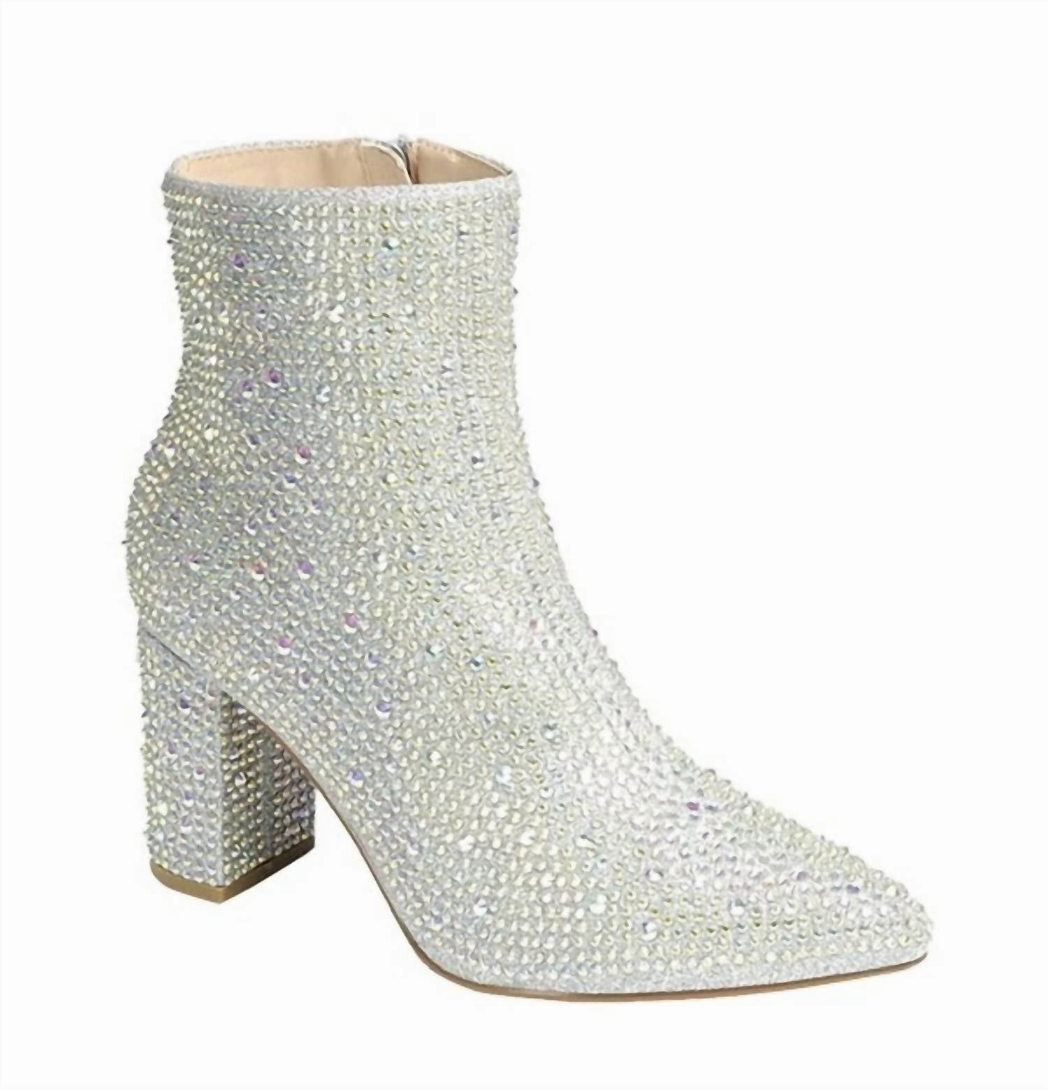 Women's Party Time Booties In Silver Womens Boots sale online