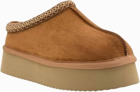 Women's Pillow Talk Shoes In Brown Faux Suede Womens Slippers at low price
