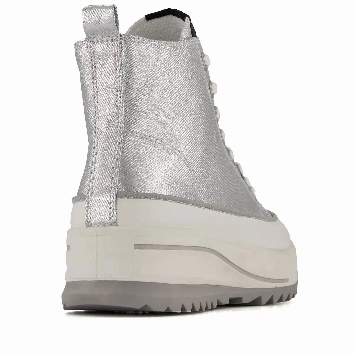 Women's Platform Metallic Sneaker Booties In Silver