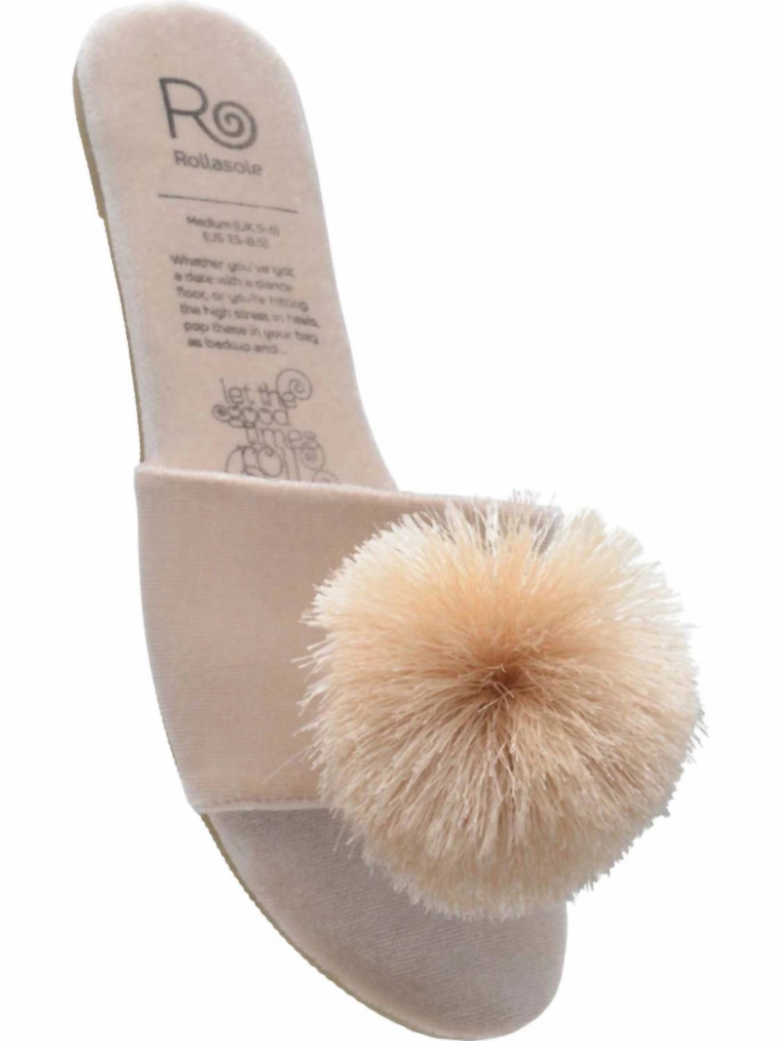 Women's Pom Pom Slippers In Champagne Womens Slippers at low price