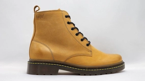 Women's Premium Nubuck Leather Boots In Yellow Sale on Womens Trendy Boots