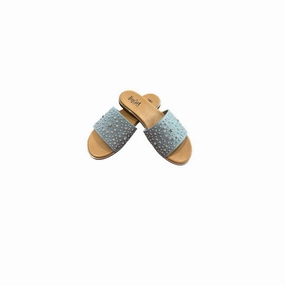 Women's "bail Money" Blingy Sandals In Blue Outlet price Womens Sandals