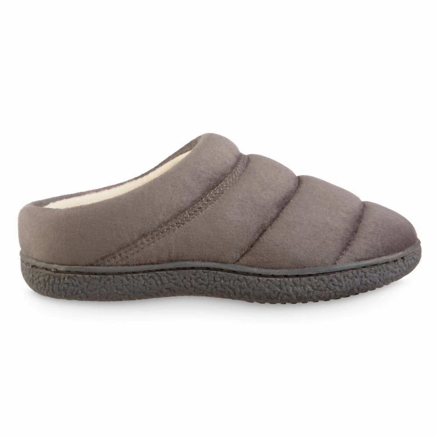 Women's Recycled Microsuede Puffer Clog Slipper In Ash