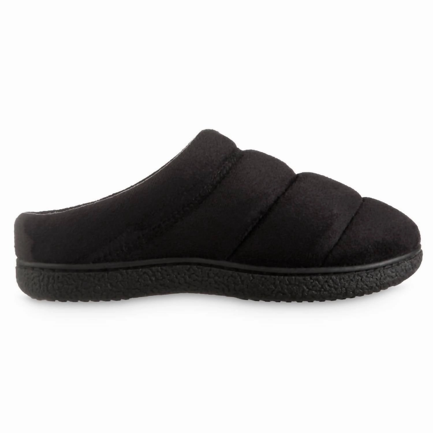 Women's Recycled Microsuede Puffer Clog Slipper In Black