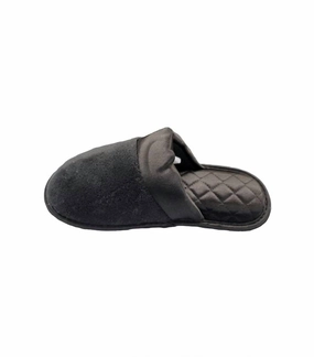 Women's Recycled Microterry And Satin Eco Clog Slipper In Black Womens Slippers at low price