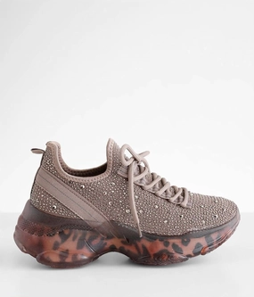 Women's Rhinestone Hella Sneaker In Taupe Womens Sneakers at discount price