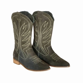Women's Rodeo Boots In Green Sale on Womens Trendy Boots