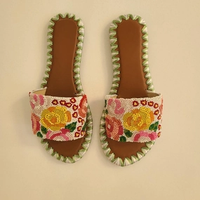 Women's Rose Slides In Multi Womens Slippers at low price