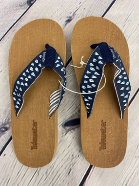 Women's Sailboat Flip Flop Sandals In Navy Womens Slippers at low price