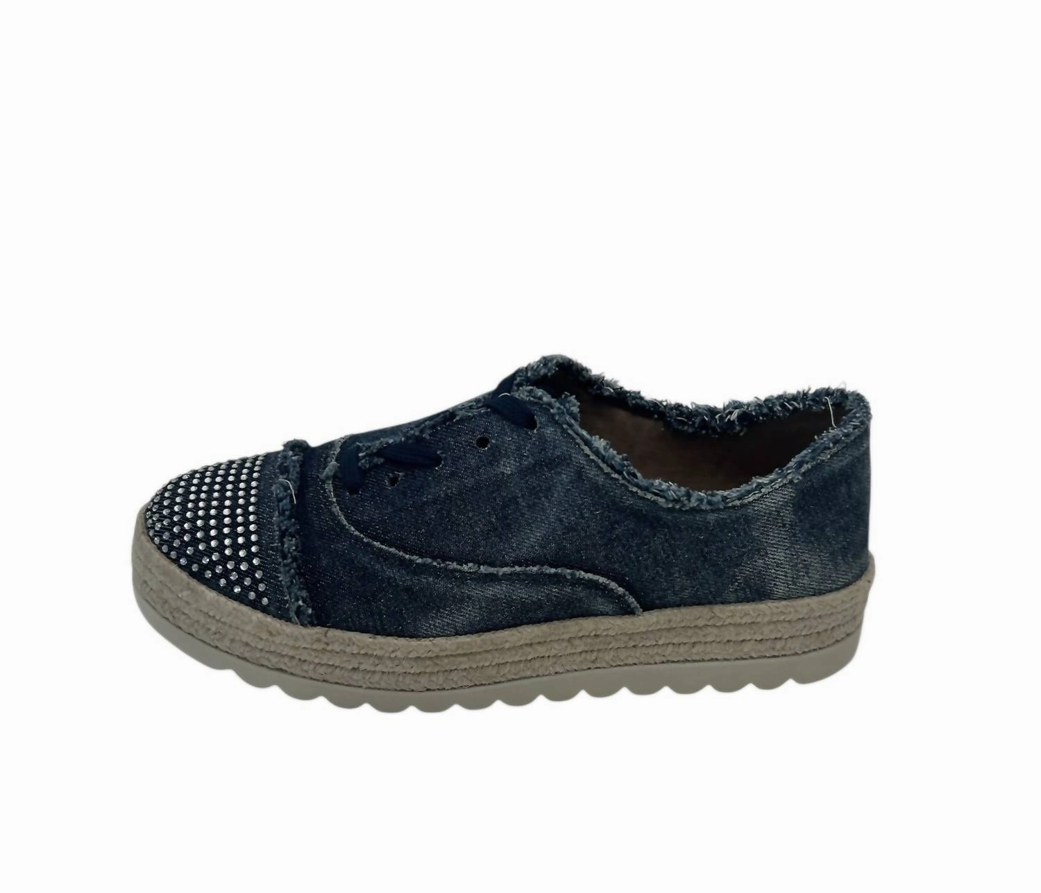 Women's Sequined Jeans Sneaker In Denim