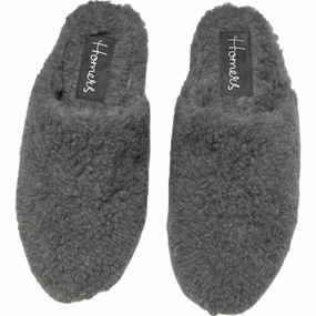 Women's Shearling Slippers In Grey Womens Slippers at low price