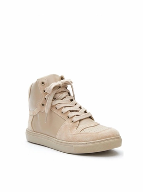 Women's Signature High-Top Sneaker In Natural Stylish Womens Sneakers clearance