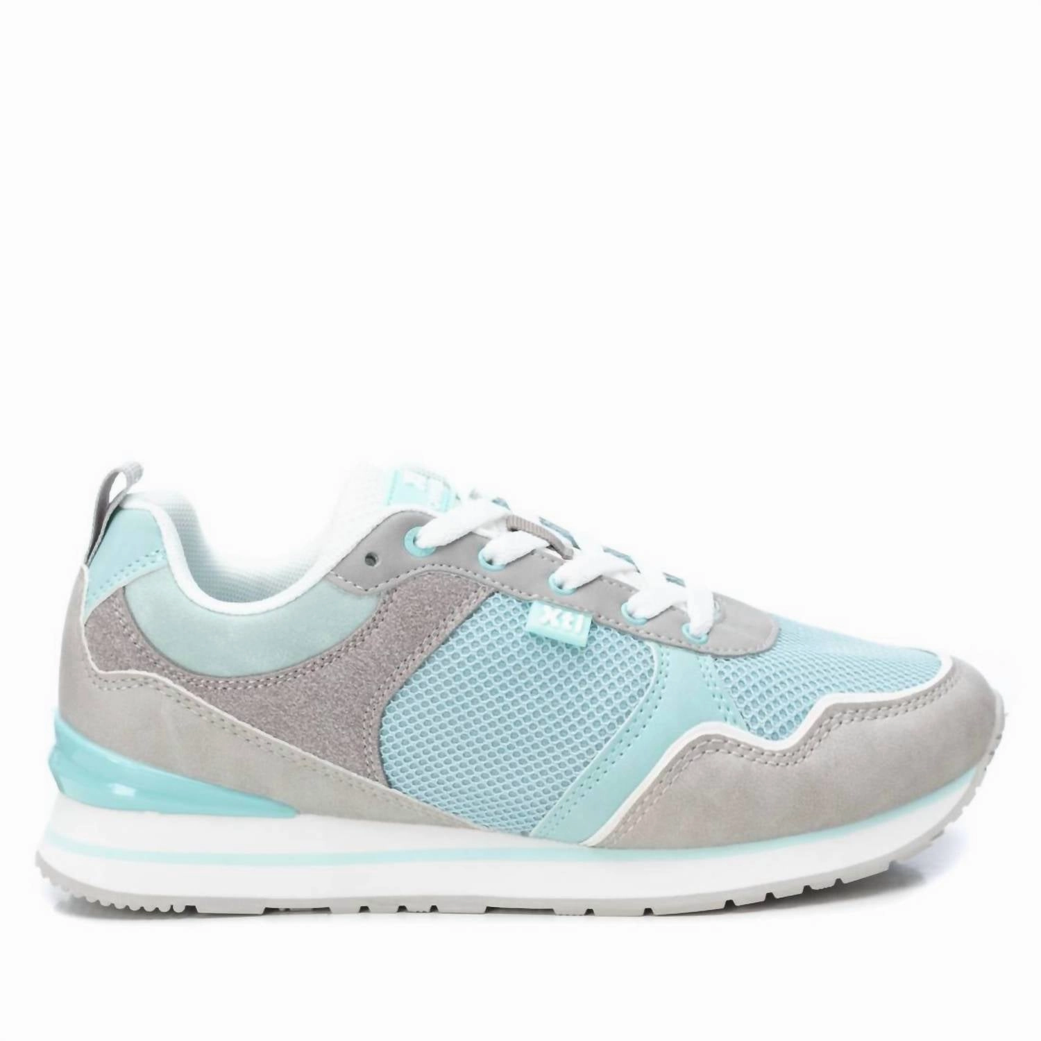 Women's Sneakers In Aqua With Grey Accent