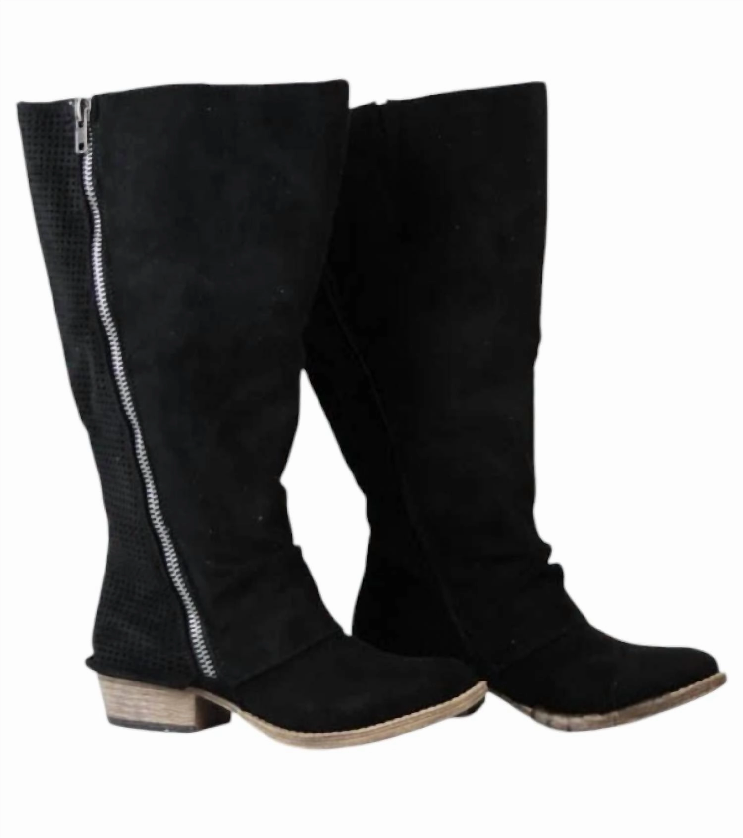 Women's Social Butterfly Wide Calf Boots In Black Womens Winter Boots promo deal