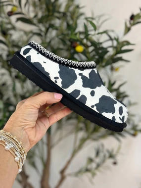 Women's Sparks Slip On In Cow Print Cozy Womens Slippers discount