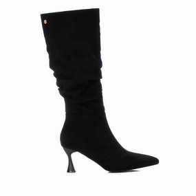 Women's Suede Boots In Black Promo on Womens Fashionable Boots