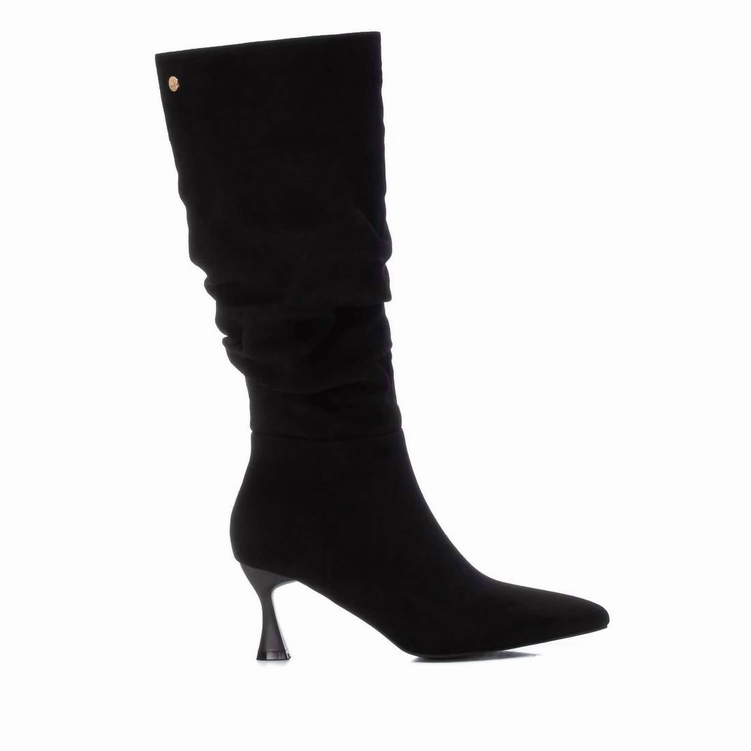 Women's Suede Boots In Black