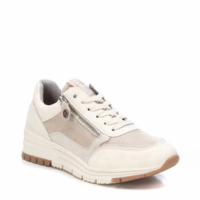 Women's Suede Casual Sneakers In Light Beige Light Womens Sneakers clearance