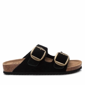 Women's Suede Double Strap Buckle Sandals By XTI Promo Womens Sandals with style