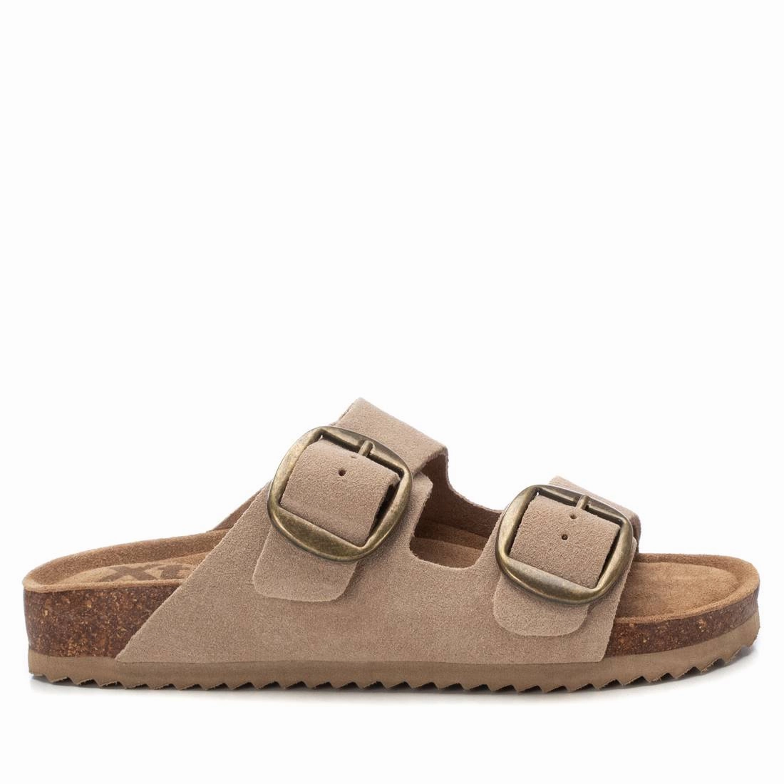 Women's Suede Double Strap Buckle Sandals By XTI