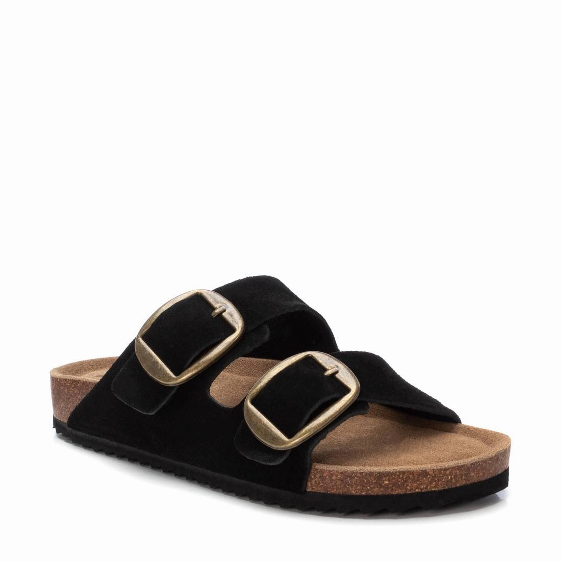 Women's Suede Double Strap Buckle Sandals By XTI