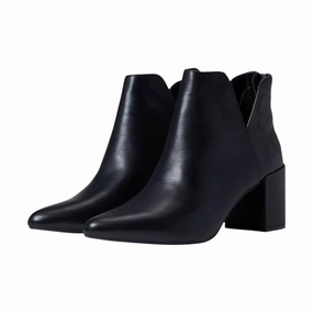 Women's Tanner Waterproof Boot In Black Cow Leather Comfortable Womens Boots low price