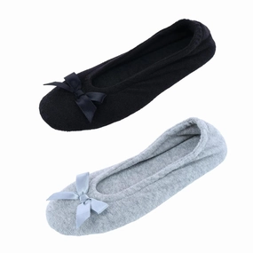 Women's Terry Ballerina Slipper House Shoe (Pack of 2) Cozy Womens Slippers discount