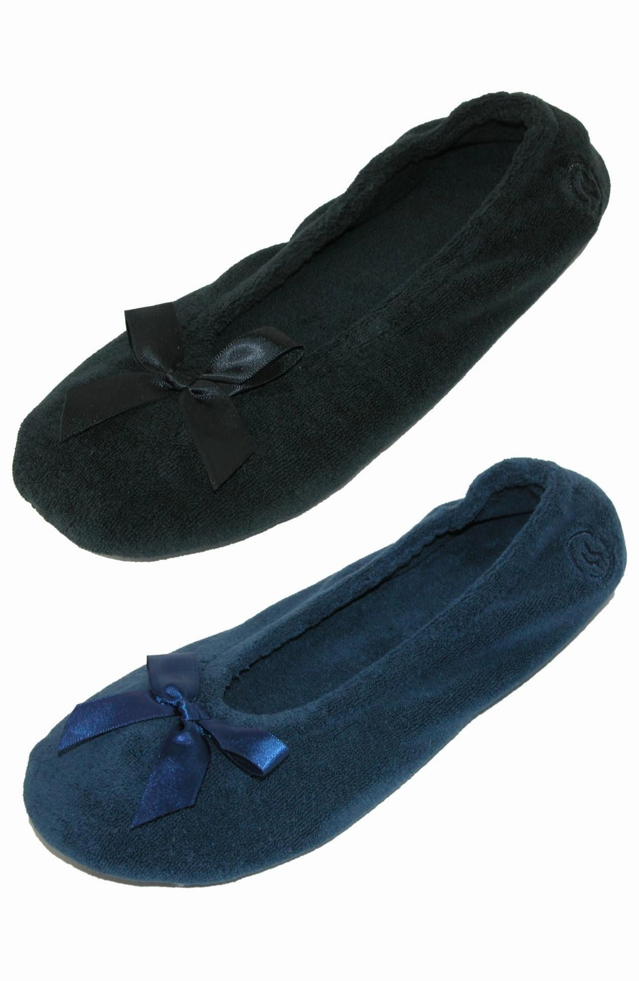 Women's Terry Classic Ballerina Slippers (Pack of 2)
