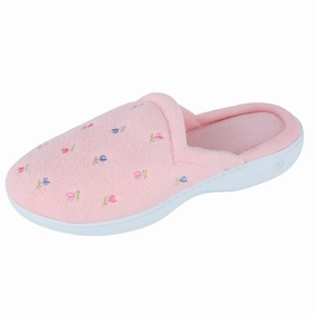 Women's Terry Scalloped Embroidered Clog Slippers Cozy Womens Slippers discount