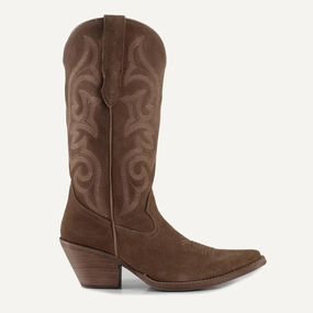 Women's Tessa Leather Cowgirl Boots In Camel Womens Boots sale online