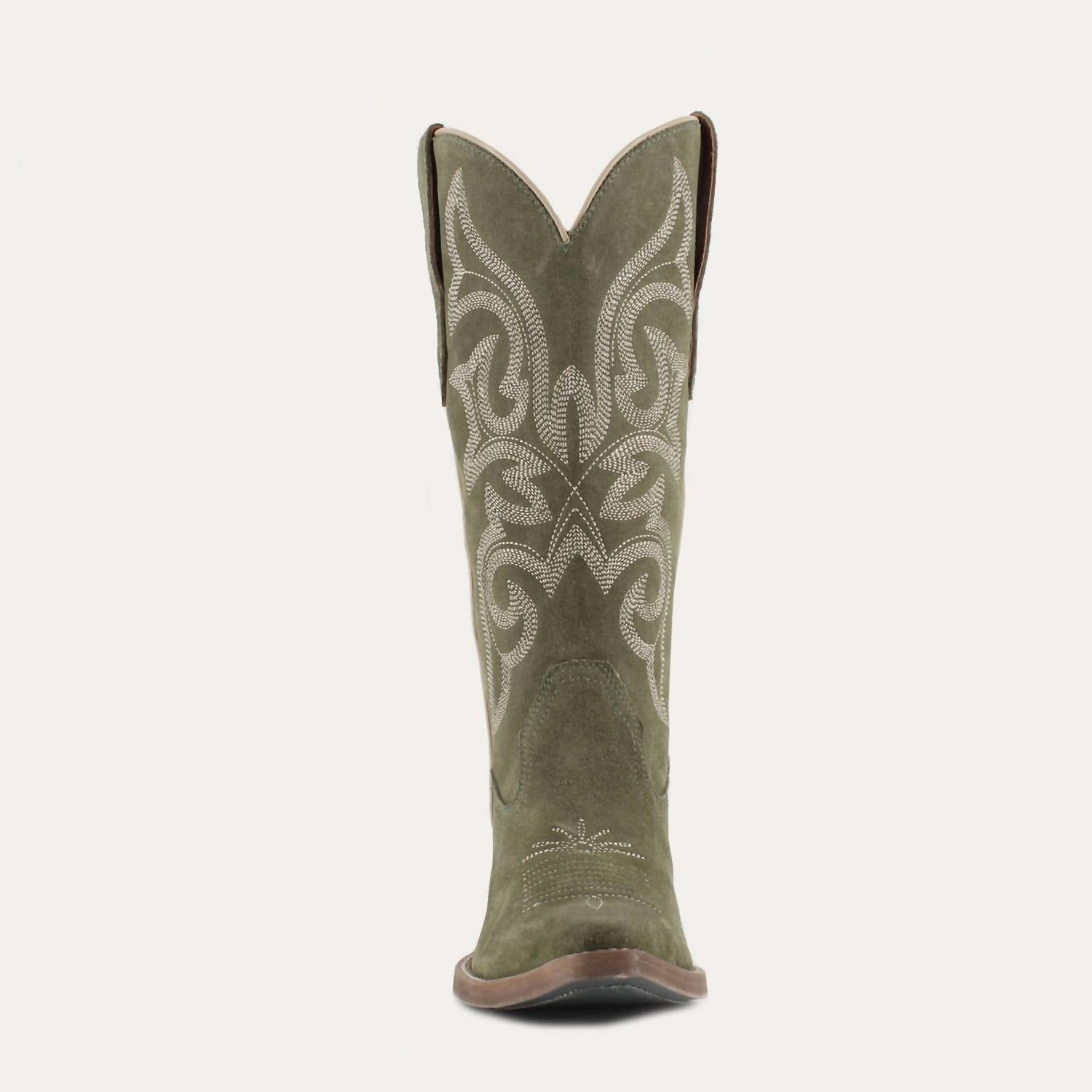Women's Tessa Leather Cowgirl Boots In Olive