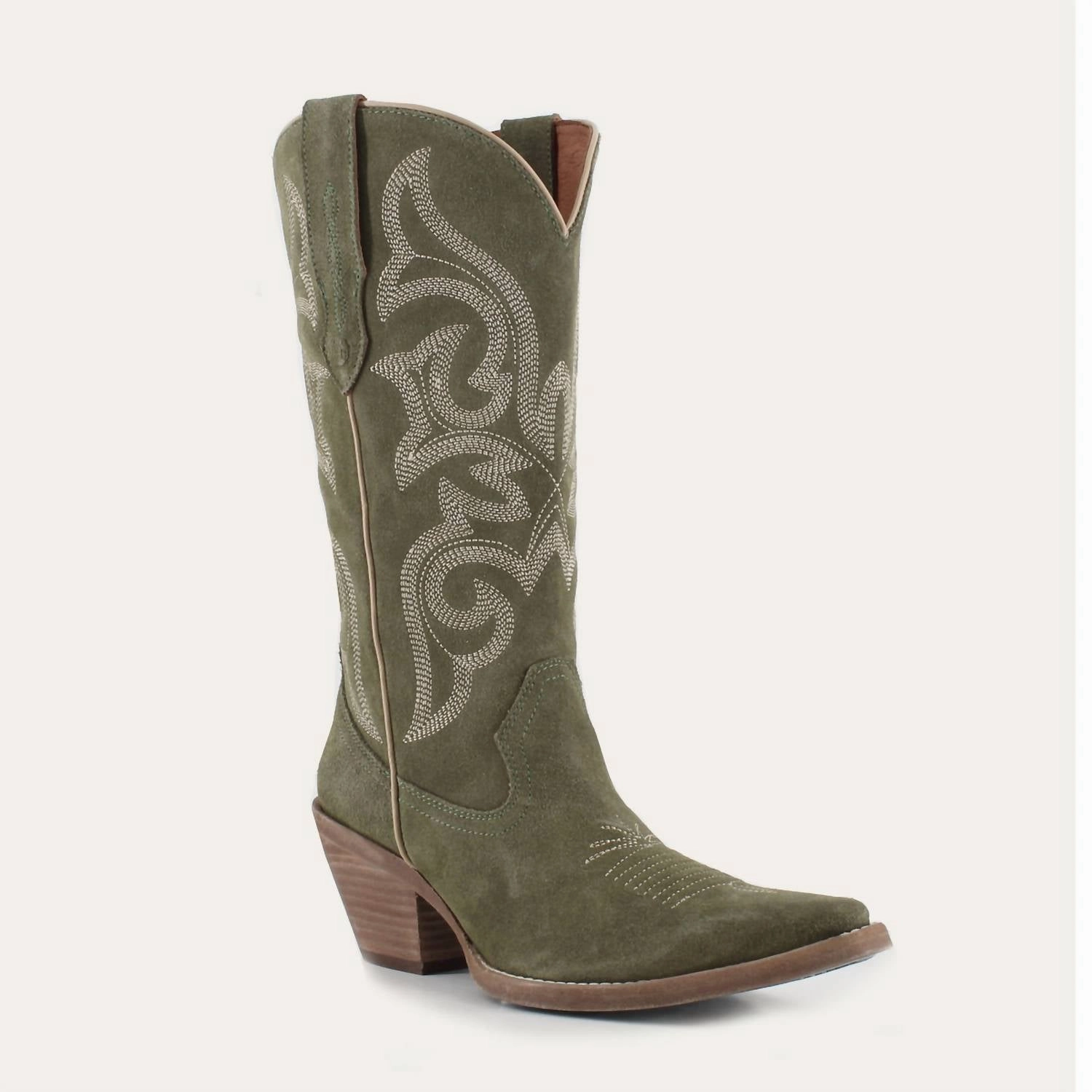Women's Tessa Leather Cowgirl Boots In Olive