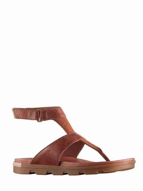 Women's Torpeda Ankle Strap Sandal In Camel Brown Trendy Sandals for Women