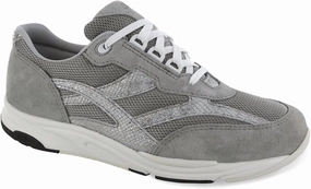 Women's Tour Mesh Lace Up Sneaker In Plata Mix Trendy Womens Sneakers for sale