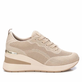 Women's Trainer Sneakers In Beige Stylish Womens Sneakers clearance