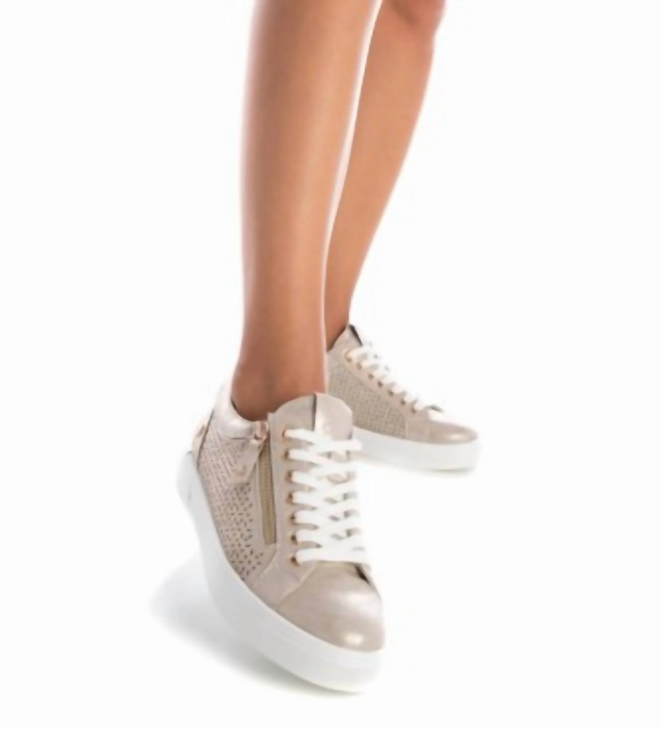 Women's Trainer Sneakers In Gold