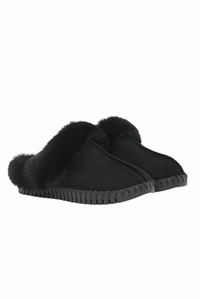 Women's Tulip Slipper In Black Womens Slippers at low price