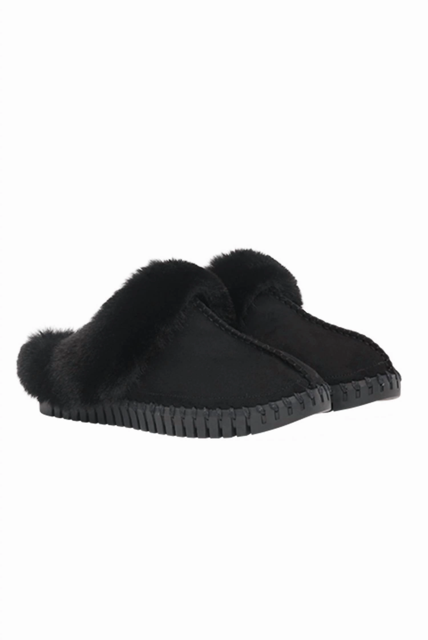 Women's Tulip Slipper In Black Womens Slippers at low price