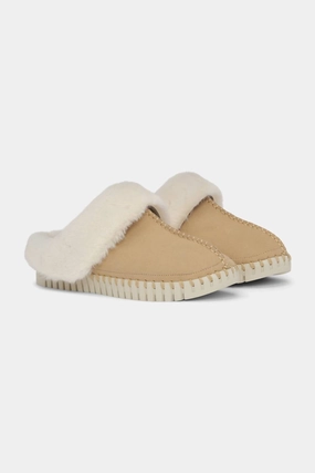 Women's Tulip Slipper In Latte Womens Slippers at low price