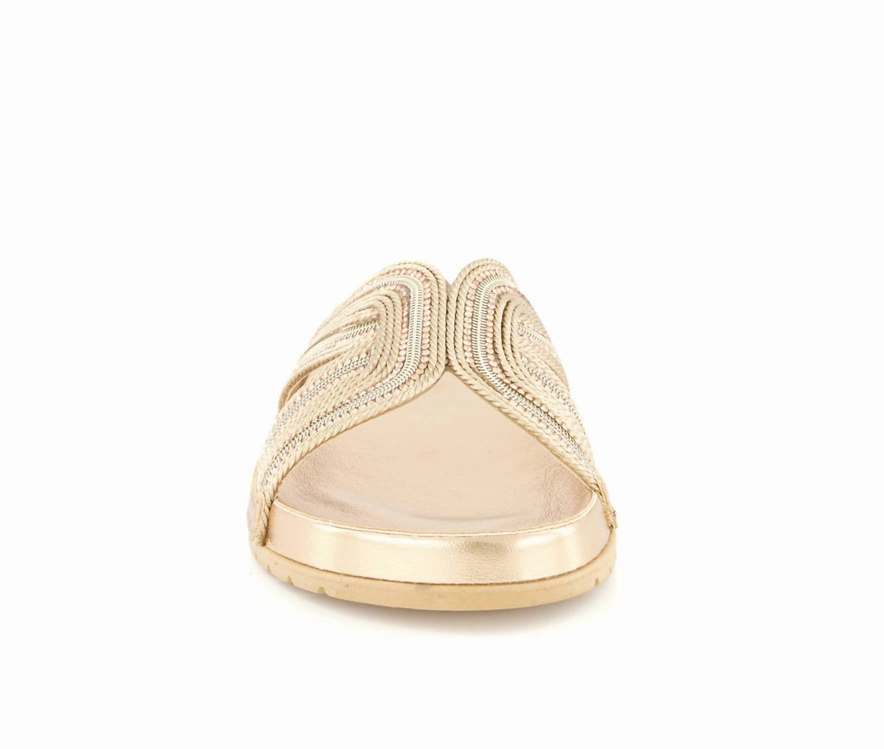 Women's Ultra Comfort Slides In Gold