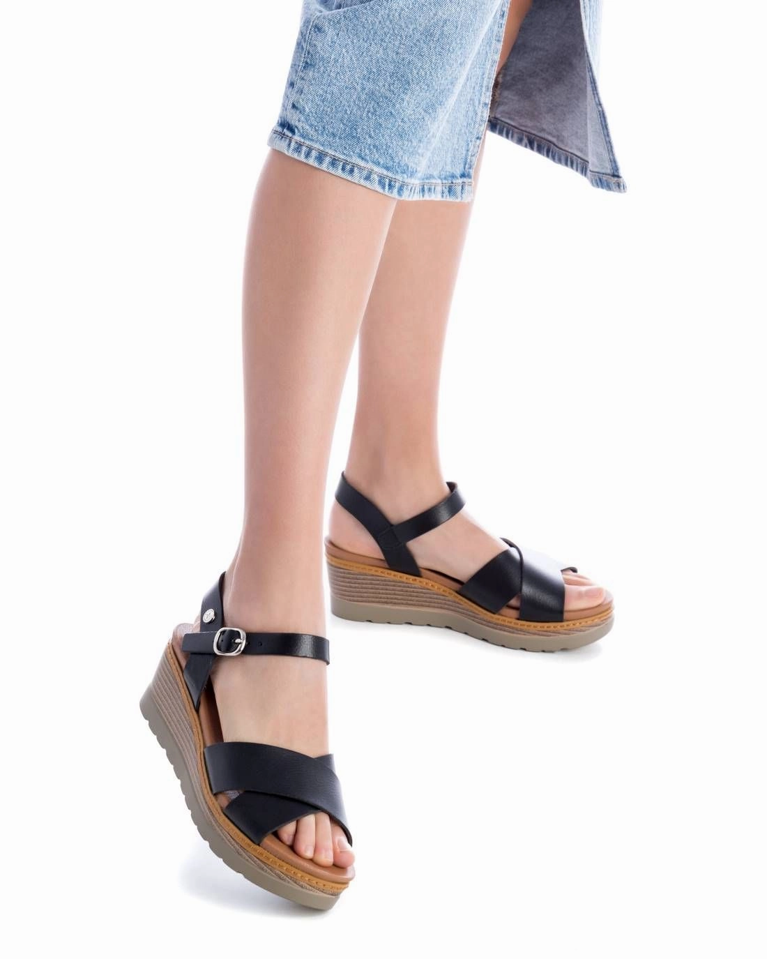 Women's Wedge Cross Strap Sandals By XTI_