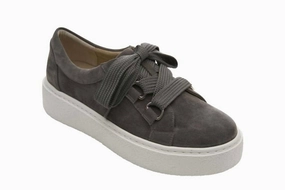 Women's Yevka Suede Sneaker In Mouse Stylish Womens Sneakers clearance
