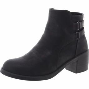 Womens Block Heel Faux Leather Ankle Boots Womens Boots sale online