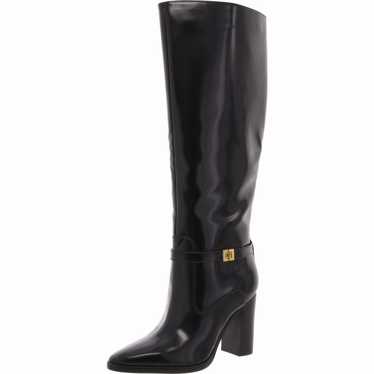 Womens Block Heel Faux Leather Knee-High Boots Sale on Womens Trendy Boots