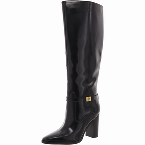 Womens Block Heel Faux Leather Knee-High Boots Sale on Womens Trendy Boots