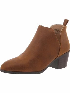 Womens Block Heel Faux Suede Mid-Calf Boots Womens Winter Boots promo deal