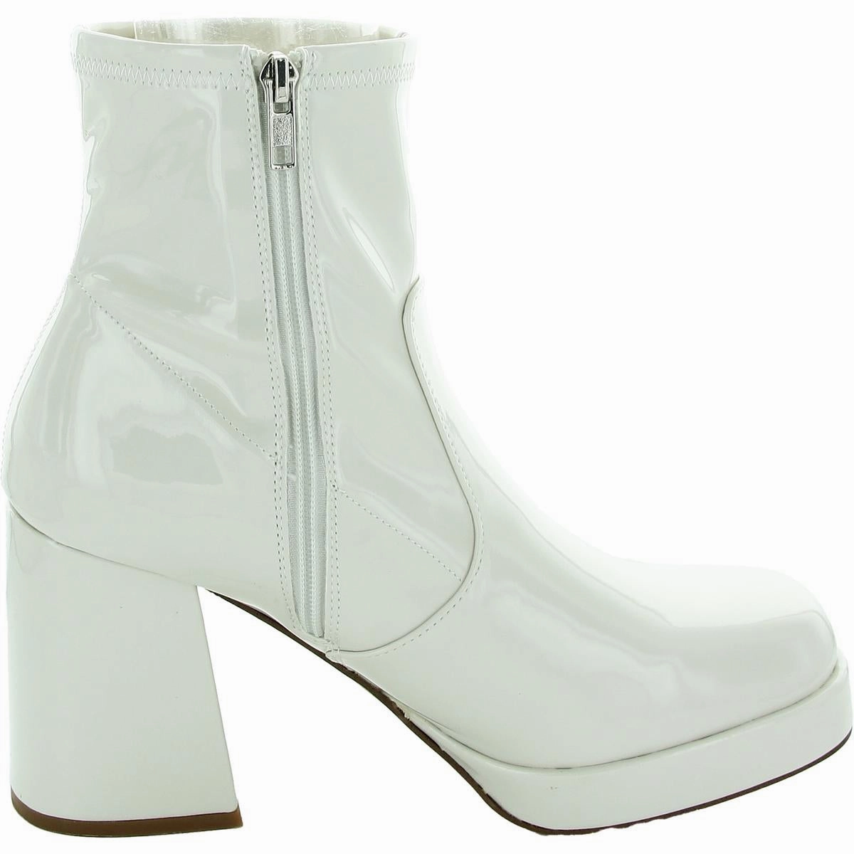 Womens Block Heel Man Made Ankle Boots