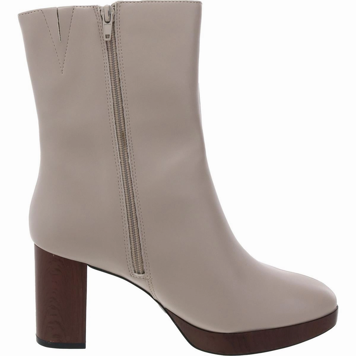 Womens Block Heel Man Made Mid-Calf Boots