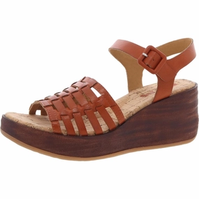 Womens Buckle Faux Leather Wedge Sandals Womens Flat Sandals clearance